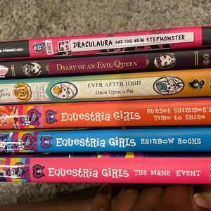 Lot of 6 MLP Equestria Girls, Monster High & Ever After High books